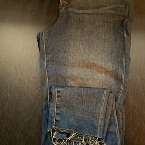 J crew raw hem four bottom high rise skinny jean